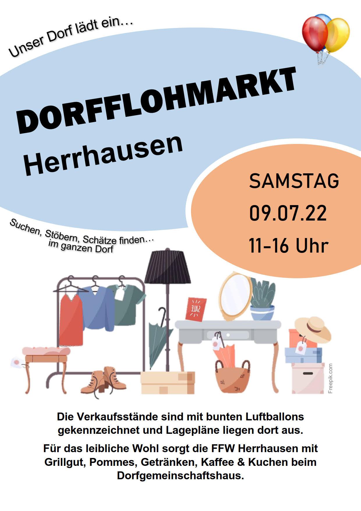 2022 06 09 Dorfflohmarkt Werbung