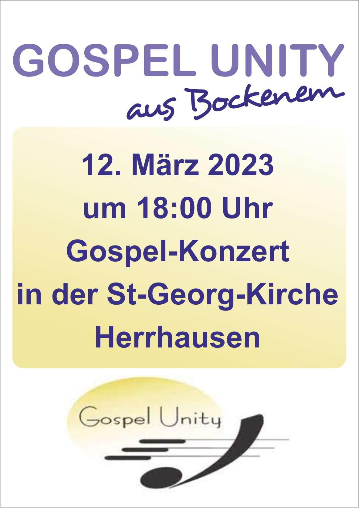 2023 03 01 Unity Bockenem Gospelkonzert